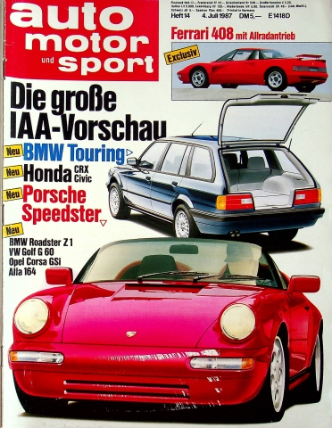 Deckblatt Auto Motor und Sport (14/1987)